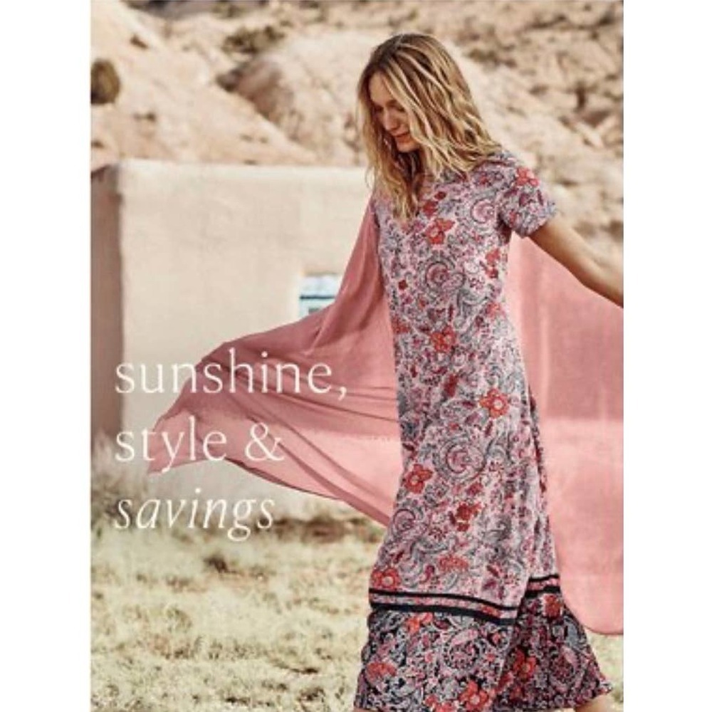 J.Jill Women’s Floral Paisley Short Sleeve Boho Maxi Dress Flowy Pullover Style